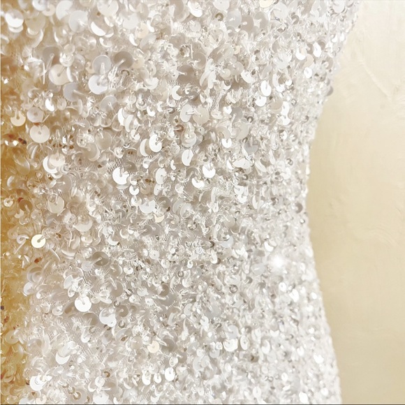 Theia Luxury Gown With Sparkling Crystal and Sequins - Picture 8 of 12